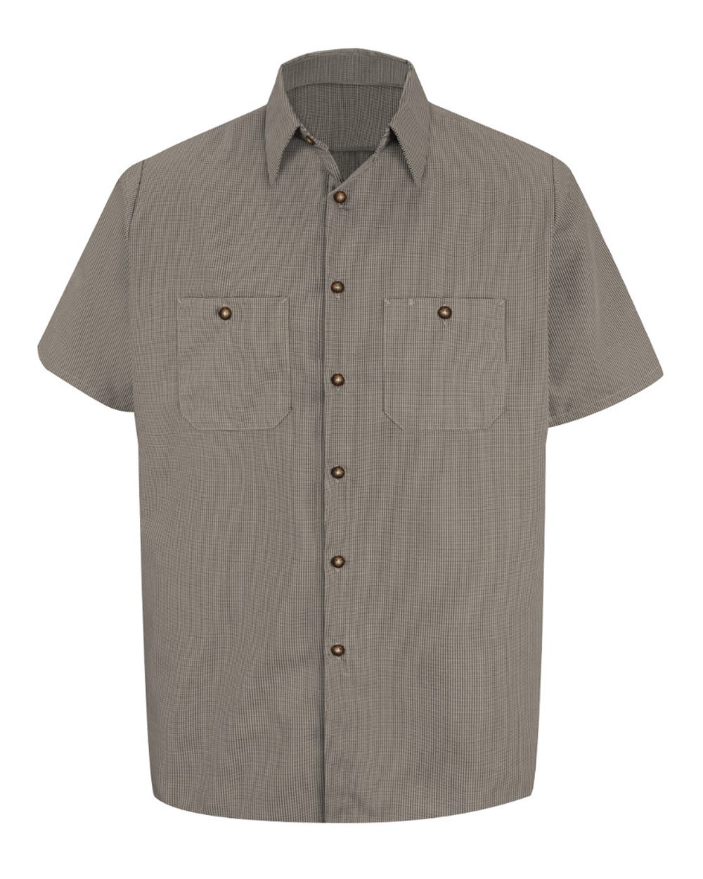 Men's Industrial Short Sleeve Work Shirt - Striped