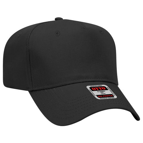 OTTO CAP 5 Panel Mid Profile Baseball Cap - Solid Colors