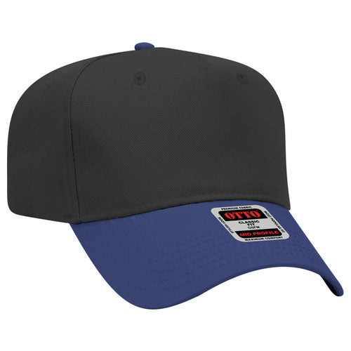 OTTO CAP 5 Panel Mid Profile Baseball Cap - Crown Split