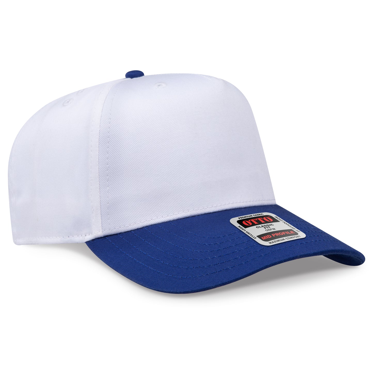 OTTO CAP 5 Panel Mid Profile Baseball Cap - Crown Split