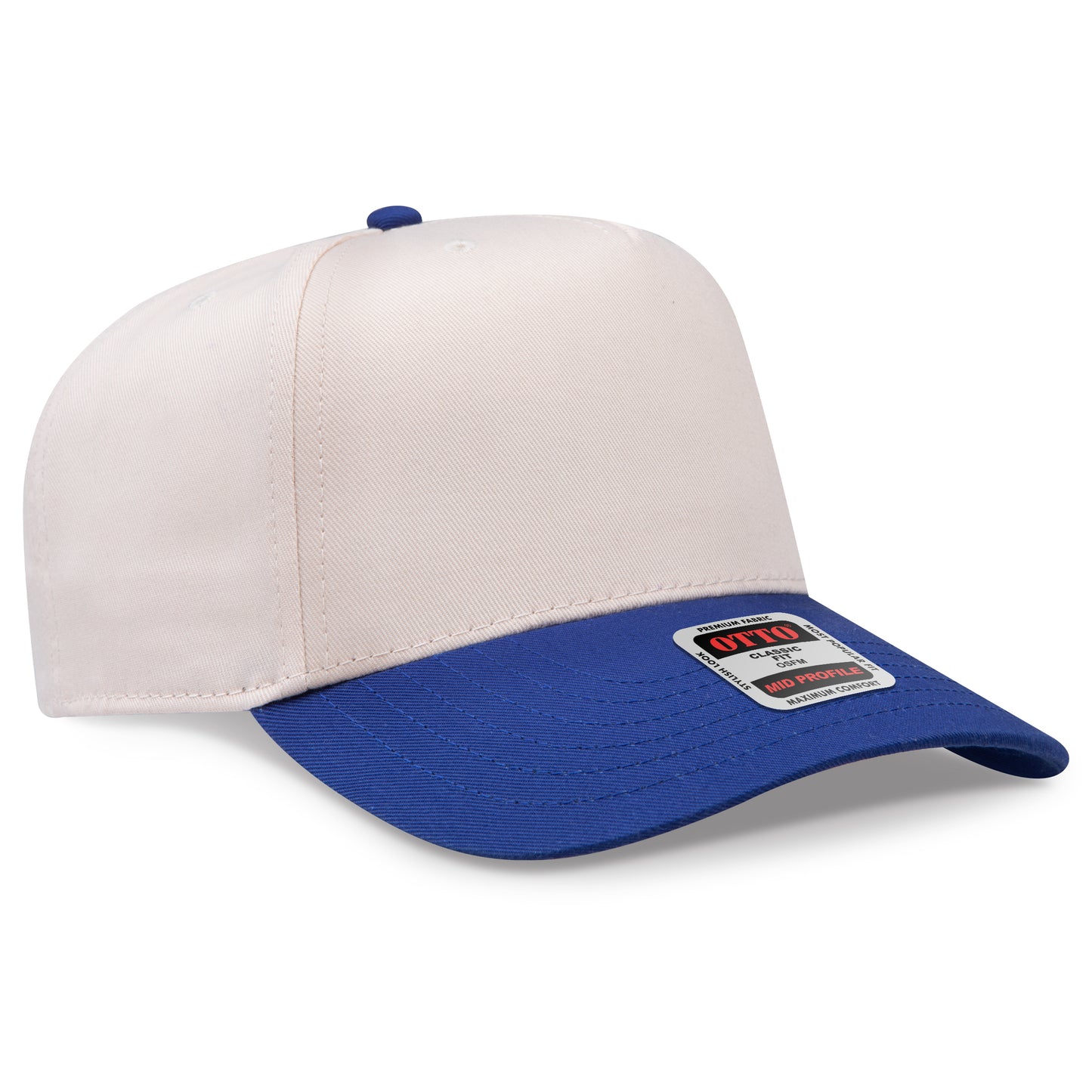 OTTO CAP 5 Panel Mid Profile Baseball Cap - Crown Split