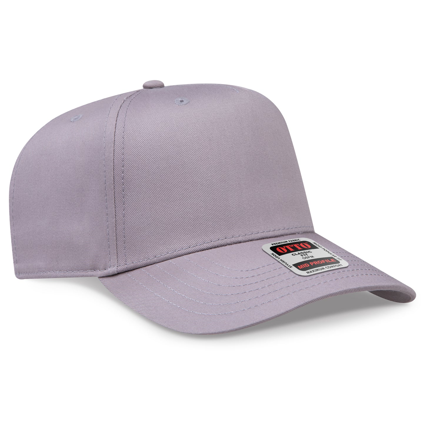 OTTO CAP 5 Panel Mid Profile Baseball Cap - Solid Colors