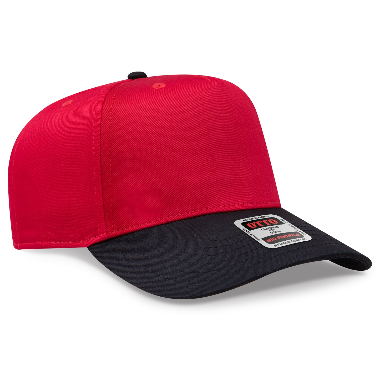 OTTO CAP 5 Panel Mid Profile Baseball Cap - Crown Split