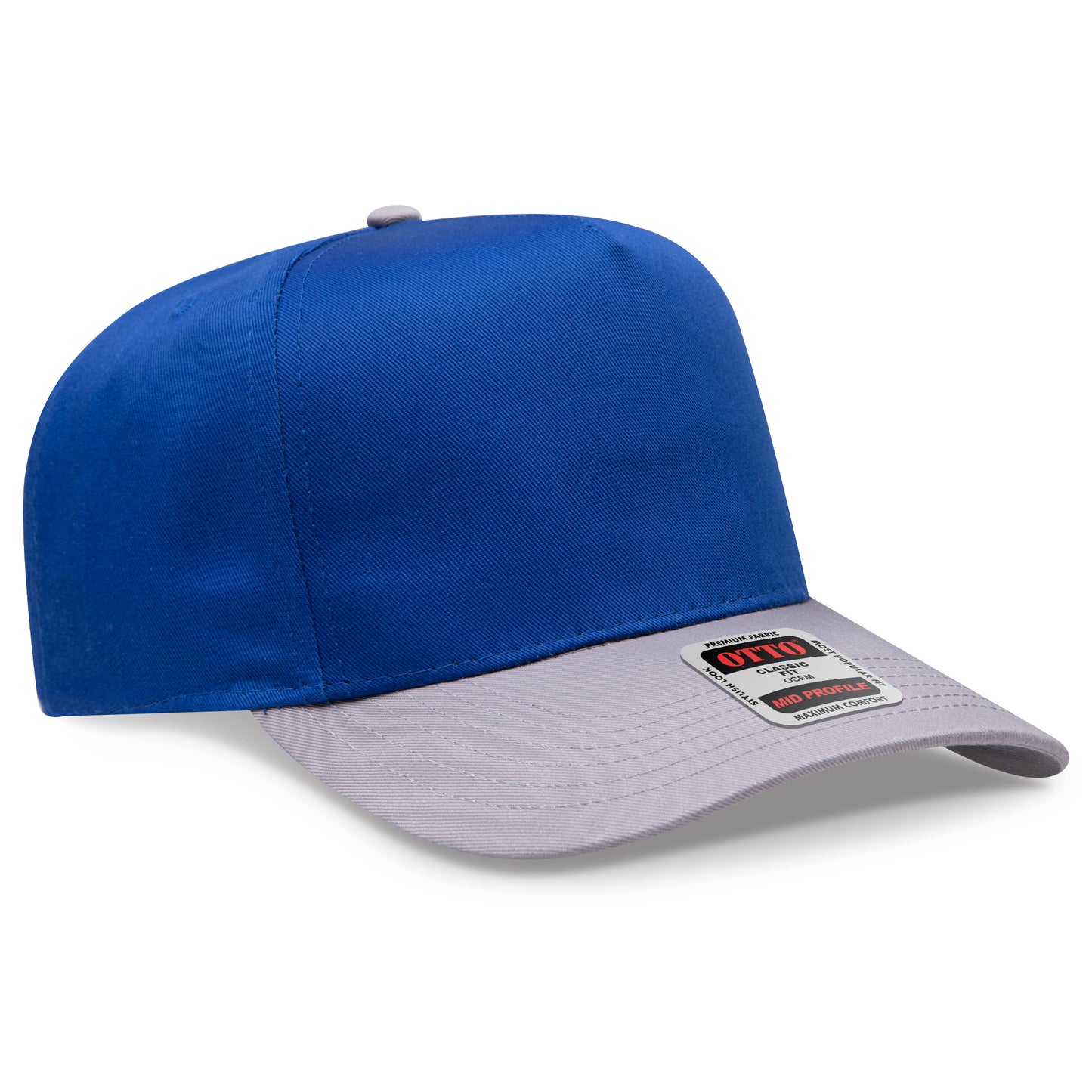 OTTO CAP 5 Panel Mid Profile Baseball Cap - Crown Split