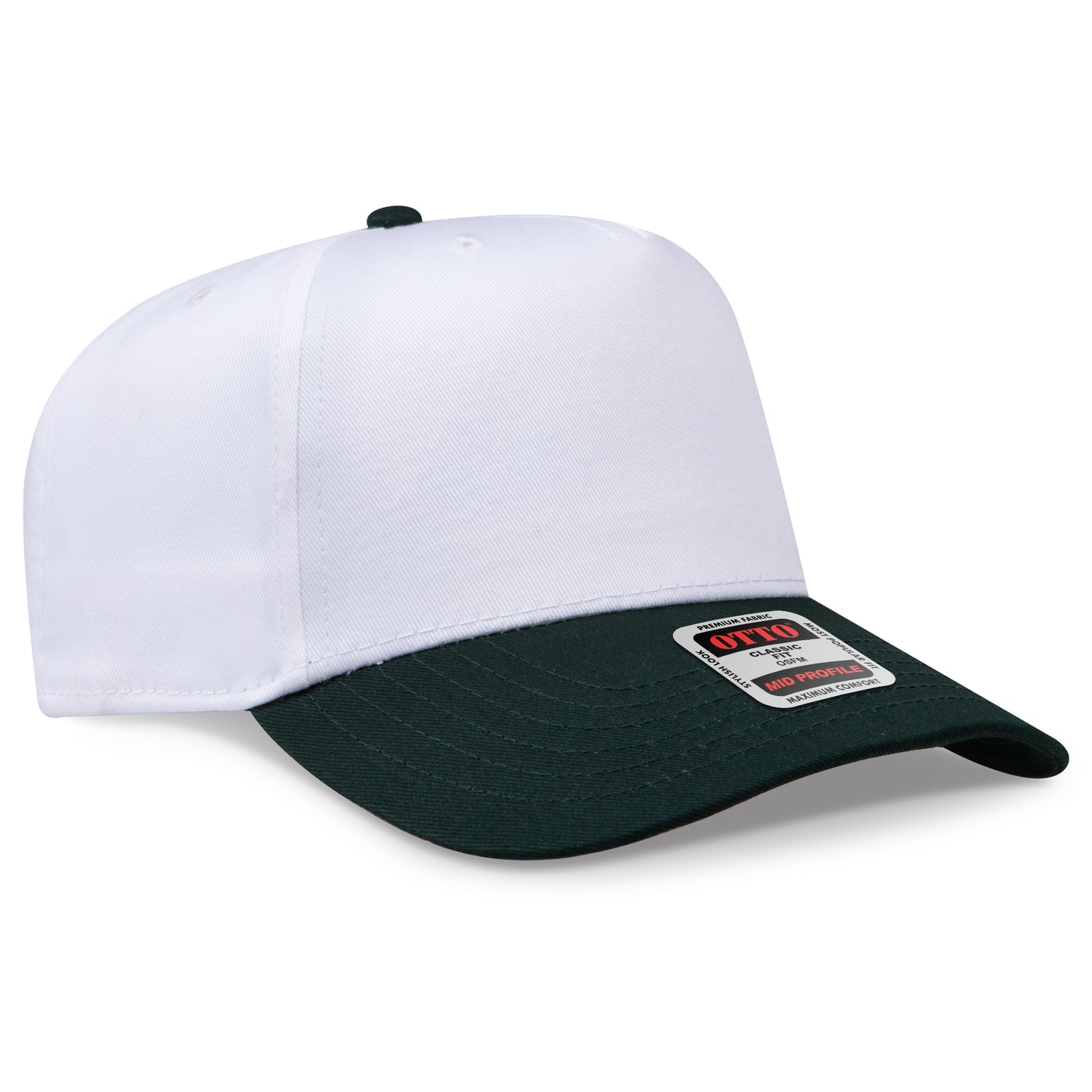 OTTO CAP 5 Panel Mid Profile Baseball Cap - Crown Split