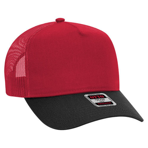 OTTO CAP 5 Panel Structured Trucker Hat - Crown Split