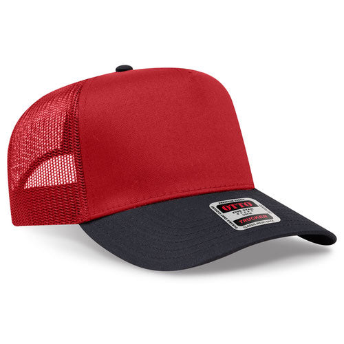 OTTO CAP 5 Panel Structured Trucker Hat - Crown Split