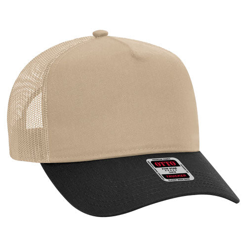 OTTO CAP 5 Panel Structured Trucker Hat - Crown Split