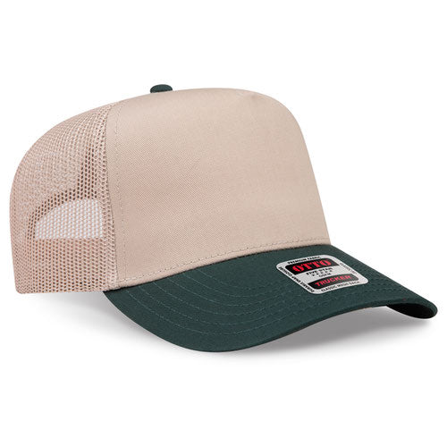 OTTO CAP 5 Panel Structured Trucker Hat - Crown Split