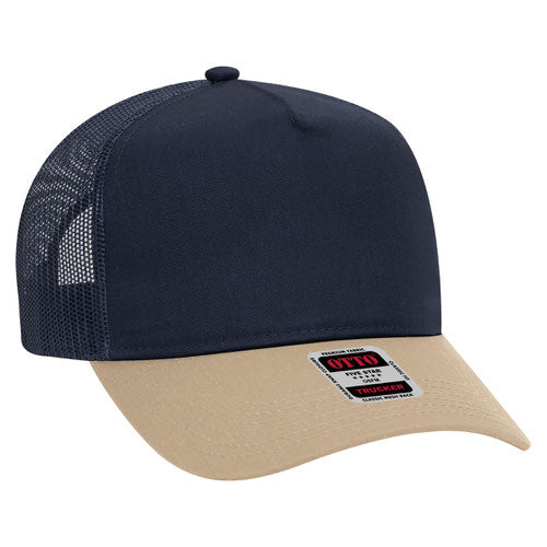 OTTO CAP 5 Panel Structured Trucker Hat - Crown Split