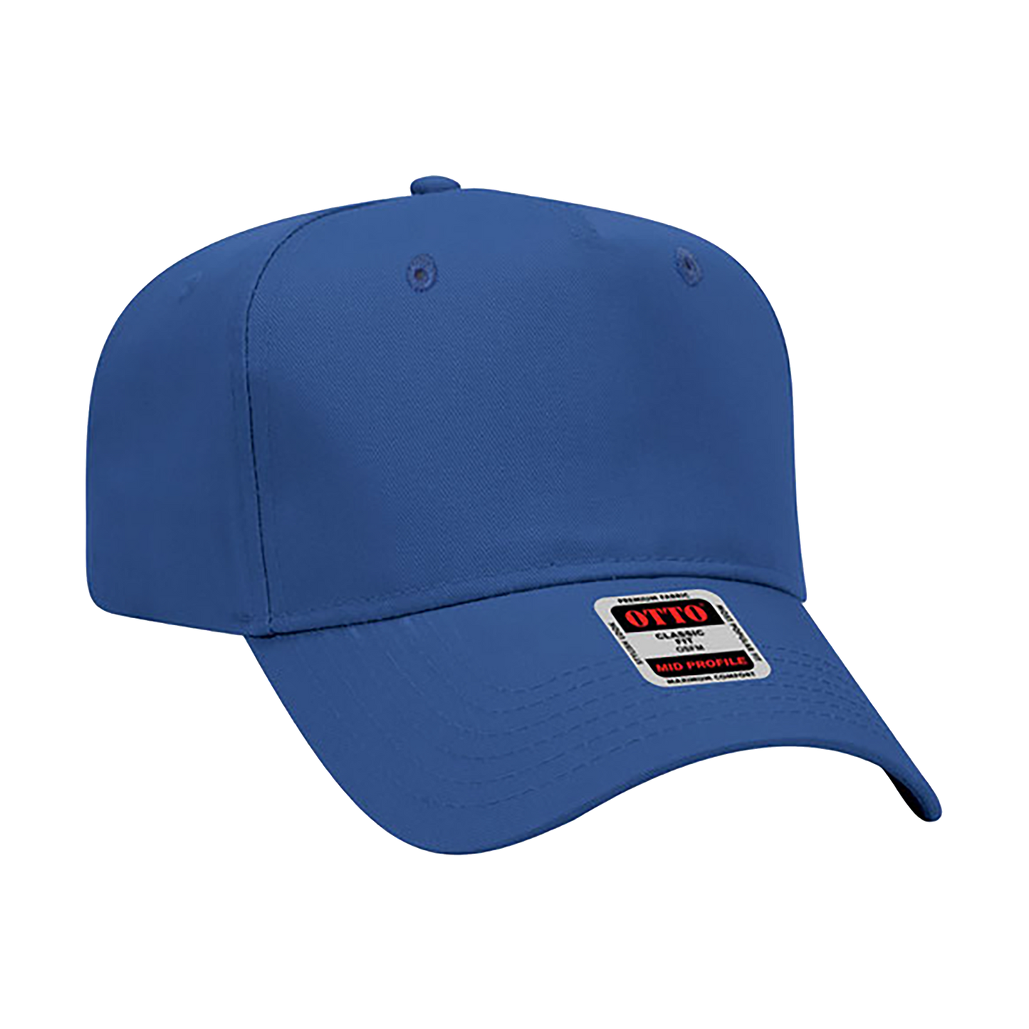 OTTO CAP 5 Panel Mid Profile Baseball Cap - Solid Colors