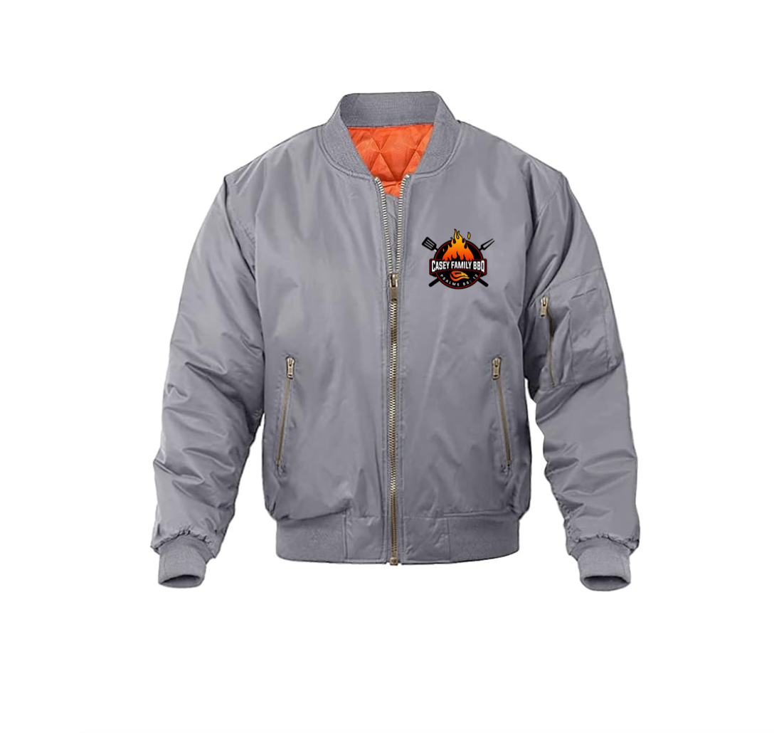 Casey Family - bomber jacket front and back Logo embroidered