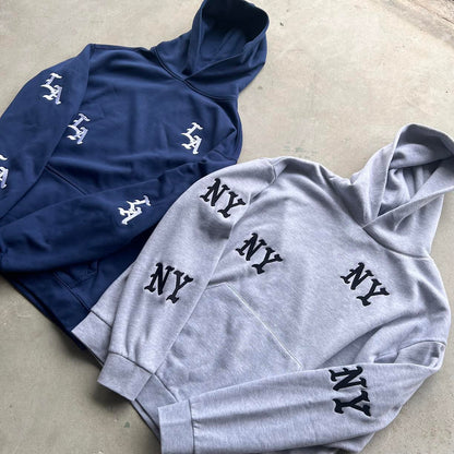 Custom Embroidered 5-Spot Logo Hoodie - Any logo Unisex