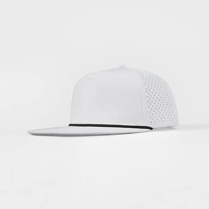 Foremost Blank Water Repellent 5 Panel Snapback Golf Hats with Rope