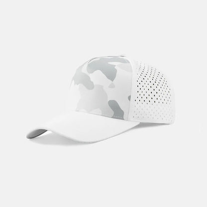 Foremost Blank Laser Perforated 5 Panel Performance Snapback Golf Hat