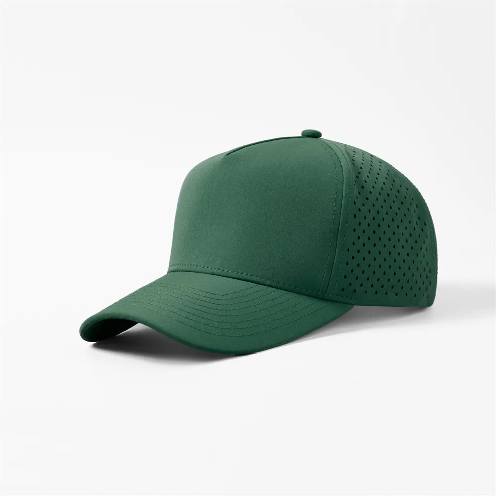 Foremost Blank Laser Perforated 5 Panel Performance Snapback Golf Hat