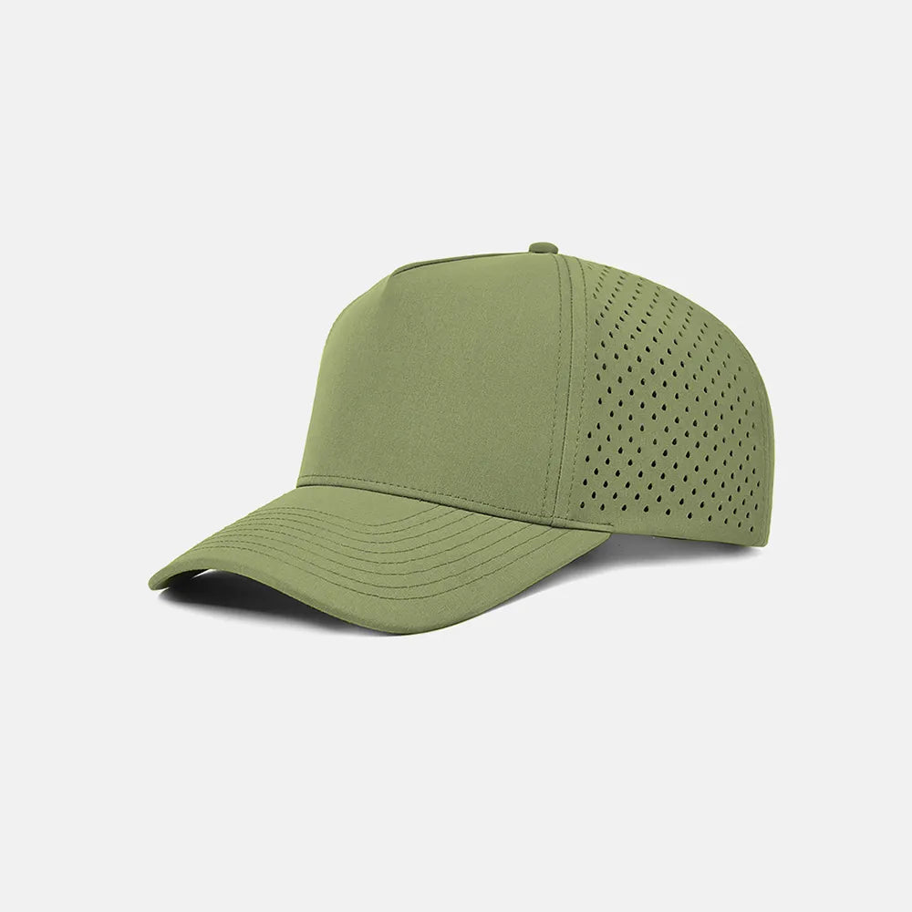 Foremost Blank Laser Perforated 5 Panel Performance Snapback Golf Hat