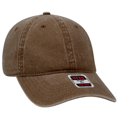 OTTO CAP 6 Panel Low Profile Dad Hat - Garment Washed