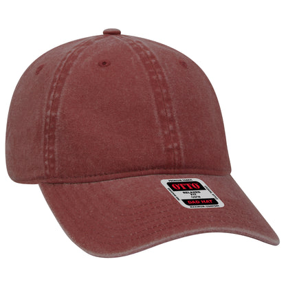 OTTO CAP 6 Panel Low Profile Dad Hat - Garment Washed