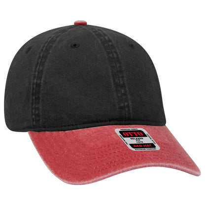 OTTO CAP 6 Panel Low Profile Dad Hat - Garment Washed / Crown Split