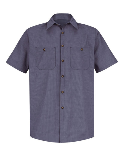 Men's Industrial Short Sleeve Work Shirt - Striped