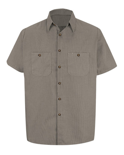 Men's Industrial Short Sleeve Work Shirt - Striped