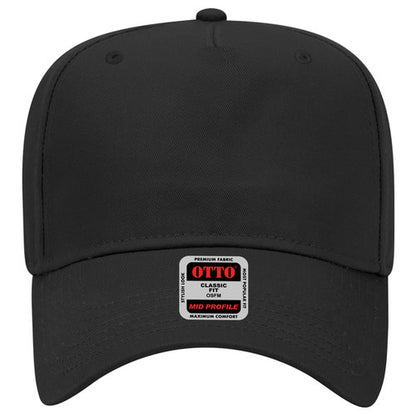 OTTO CAP 5 Panel Mid Profile Baseball Cap - Solid Colors