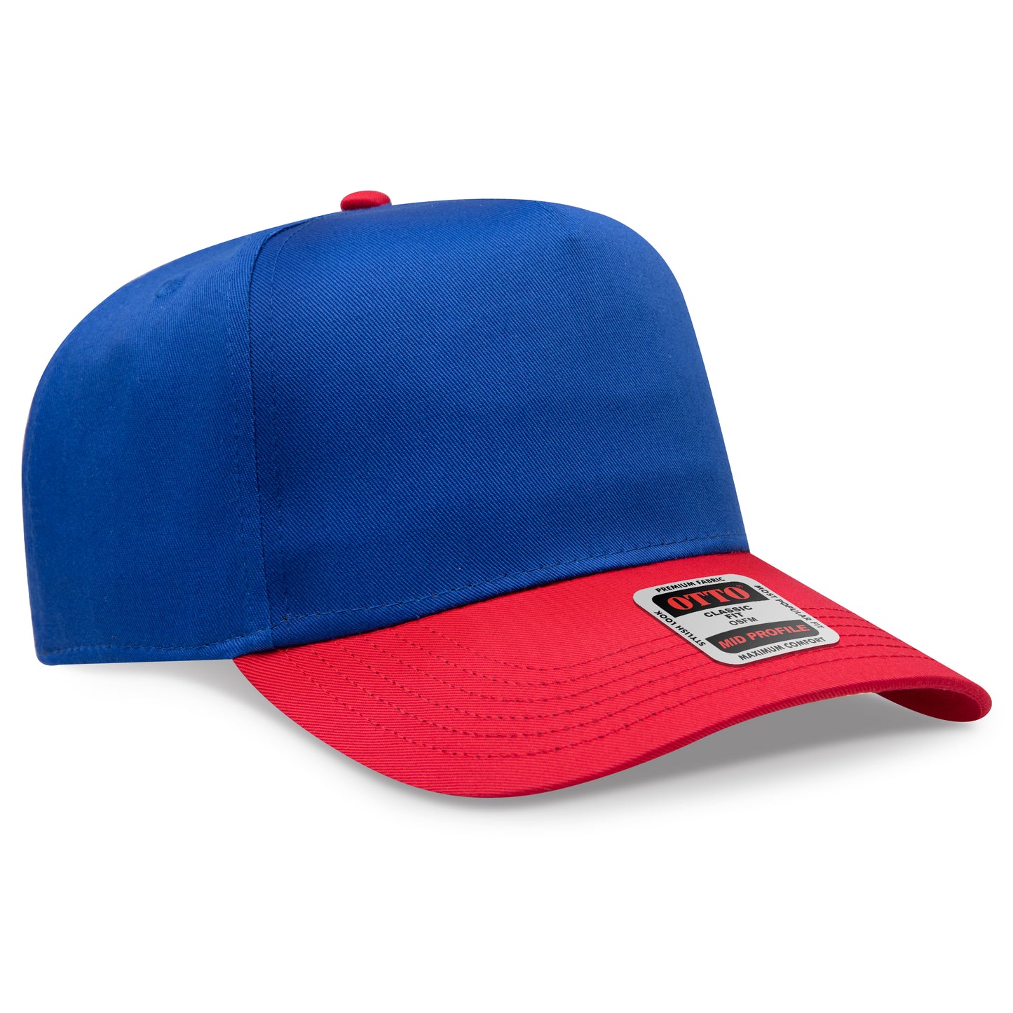 OTTO CAP 5 Panel Mid Profile Baseball Cap - Crown Split