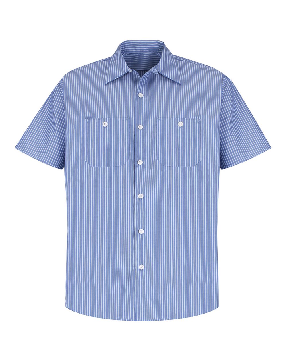 Men's Industrial Short Sleeve Work Shirt - Striped