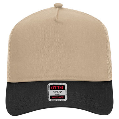 OTTO CAP 5 Panel Structured Trucker Hat - Crown Split