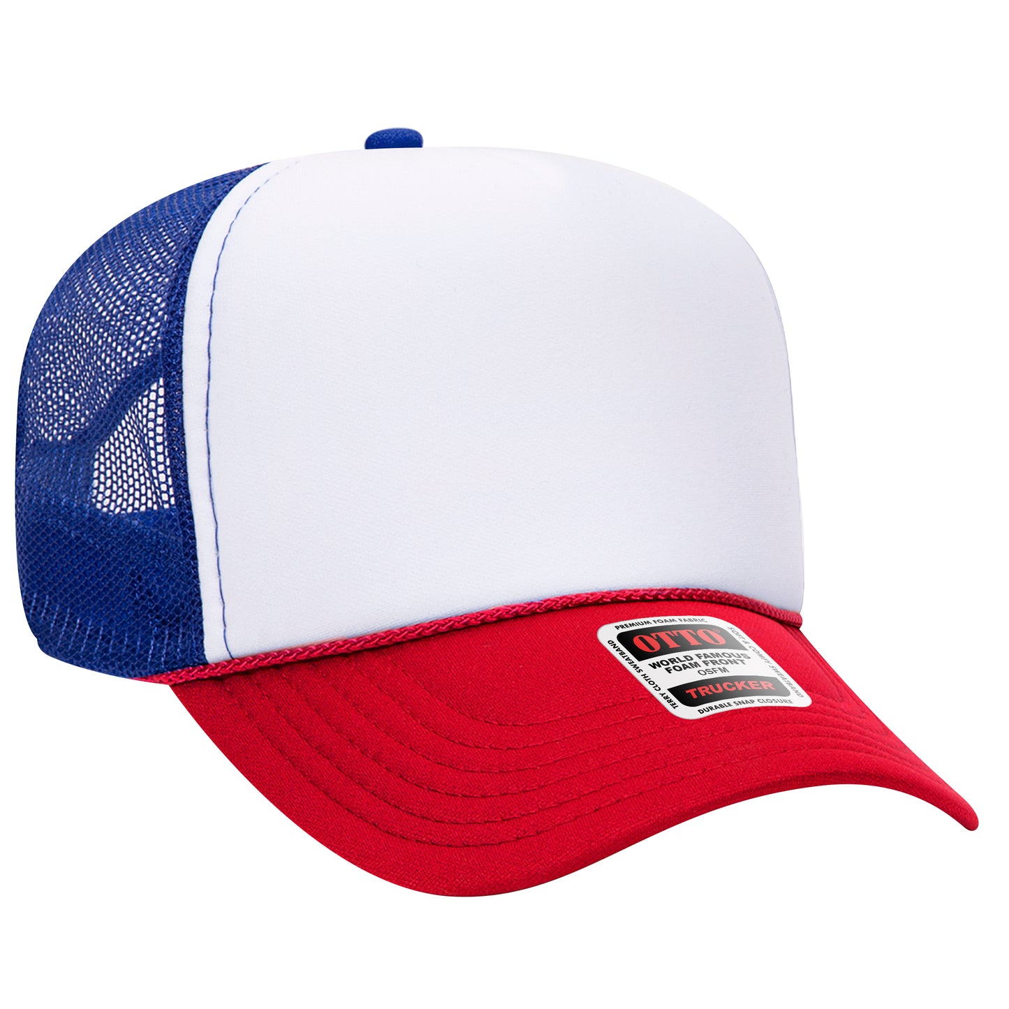 OTTO CAP 5 Panel Foam Trucker Hat - Front Split
