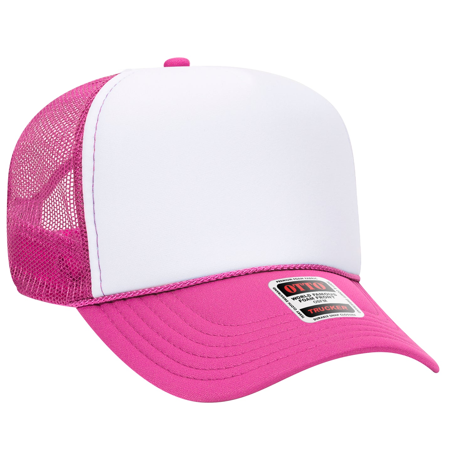 OTTO CAP 5 Panel Foam Trucker Hat - Front Split