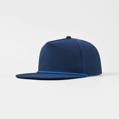 Foremost Blank Water Repellent 5 Panel Snapback Golf Hats with Rope