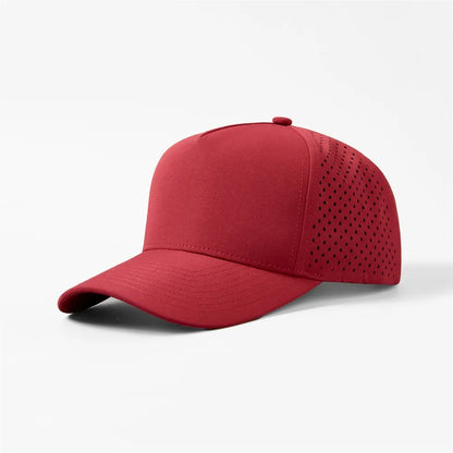 Foremost Blank Laser Perforated 5 Panel Performance Snapback Golf Hat