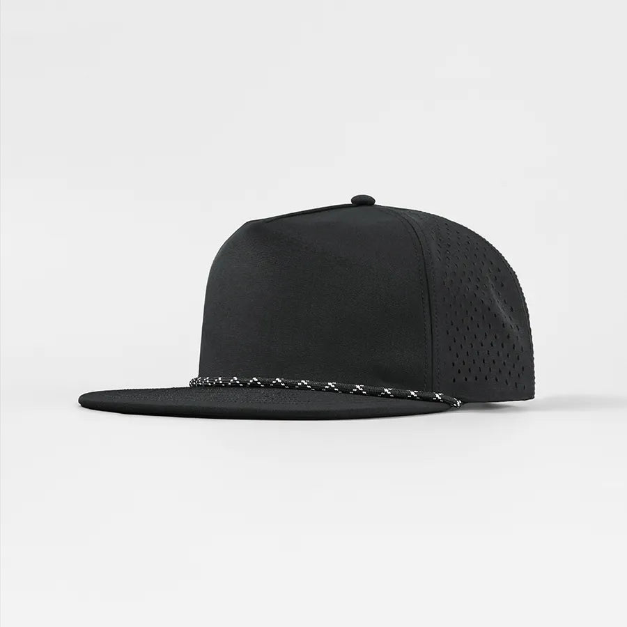 Foremost Blank Water Repellent 5 Panel Snapback Golf Hats with Rope