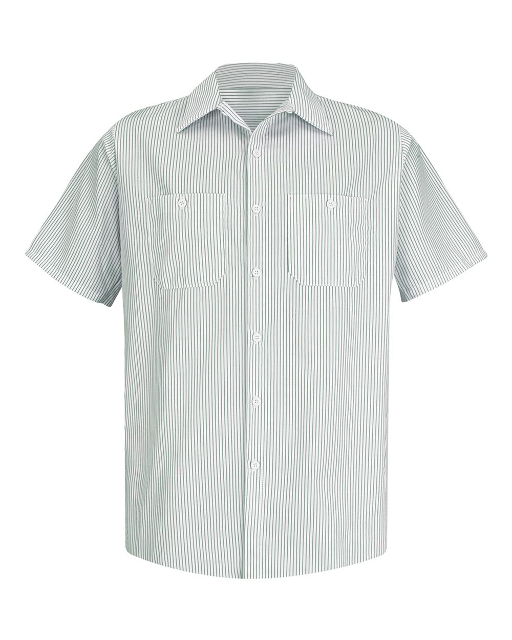 Men's Industrial Short Sleeve Work Shirt - Striped