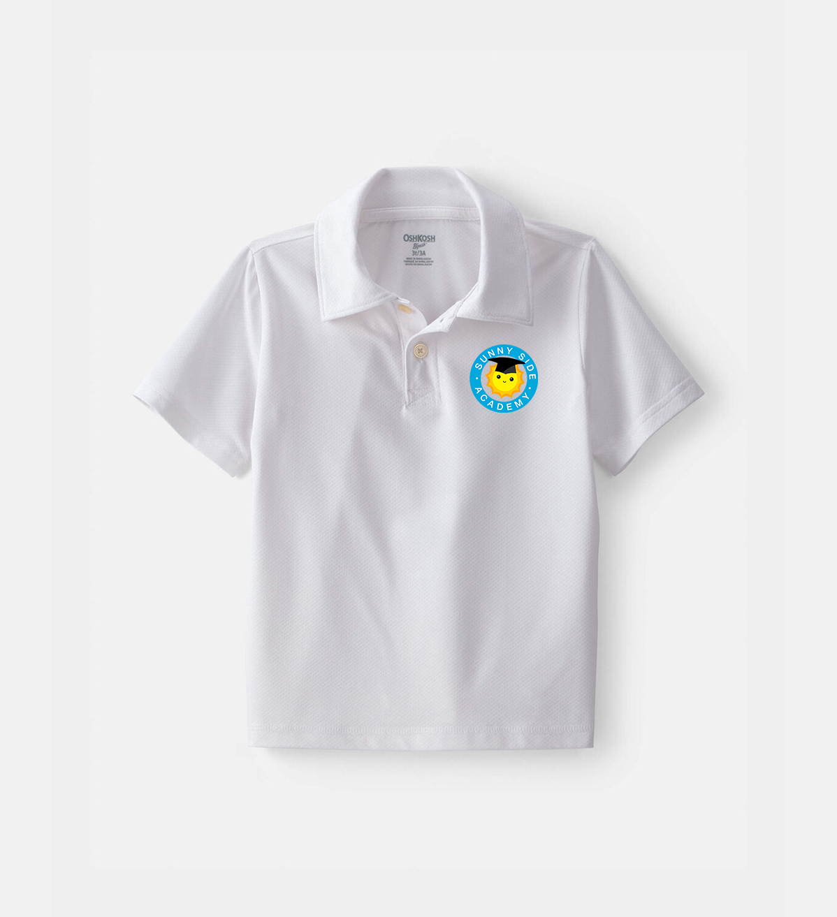 Toddler Boy Uniform Piqué Polo Shirt - White