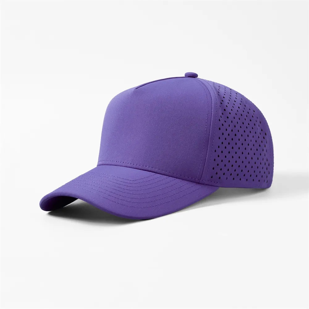 Foremost Blank Laser Perforated 5 Panel Performance Snapback Golf Hat
