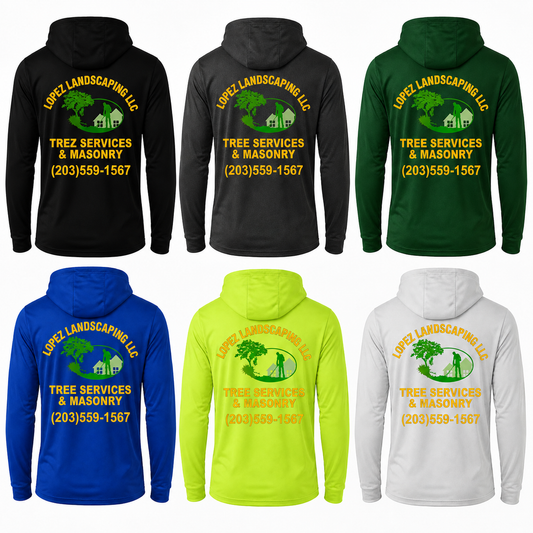 (6) Pack Hooded Long Sleeve Landscaping Tshirt