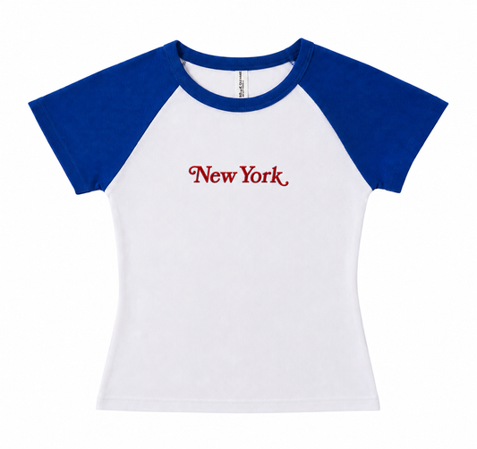 Womens New York Baby Ribbed Tee