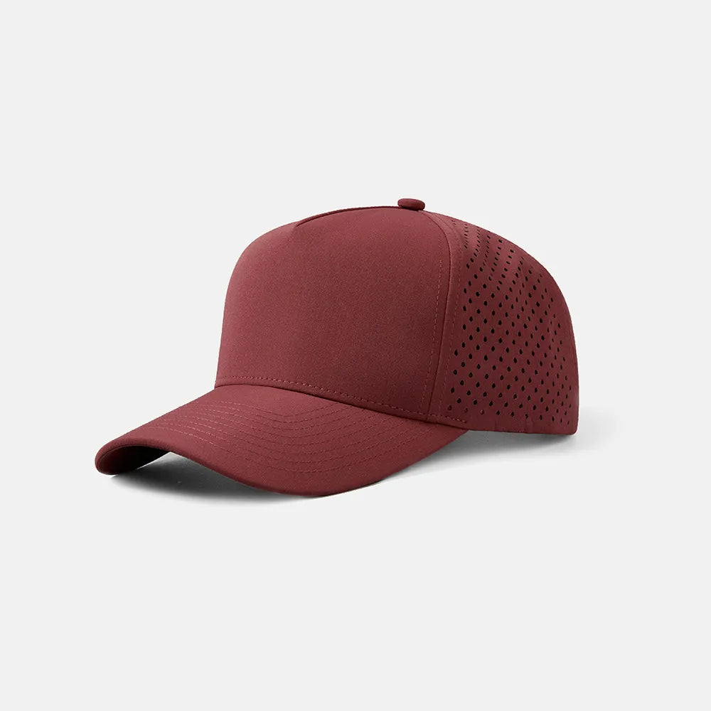 Foremost Blank Laser Perforated 5 Panel Performance Snapback Golf Hat