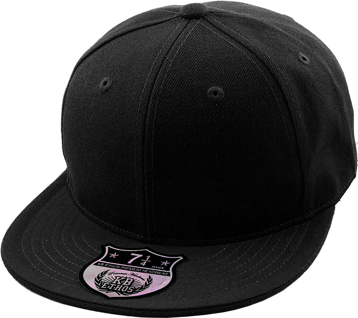 KBETHOS Original 6 Panel Flat Brim True-Fit Fitted Cap