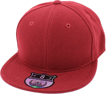 KBETHOS Original 6 Panel Flat Brim True-Fit Fitted Cap