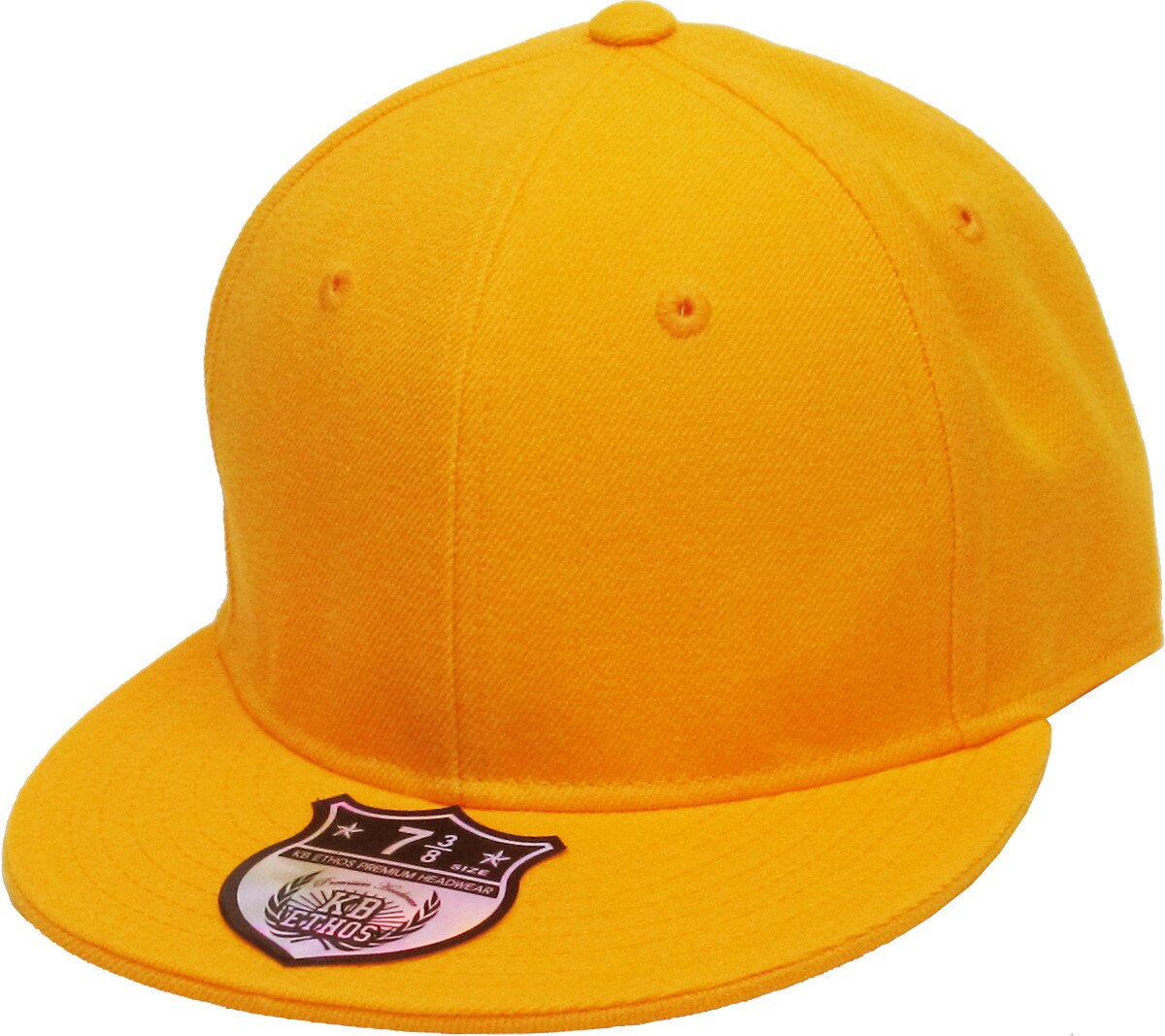 KBETHOS Original 6 Panel Flat Brim True-Fit Fitted Cap