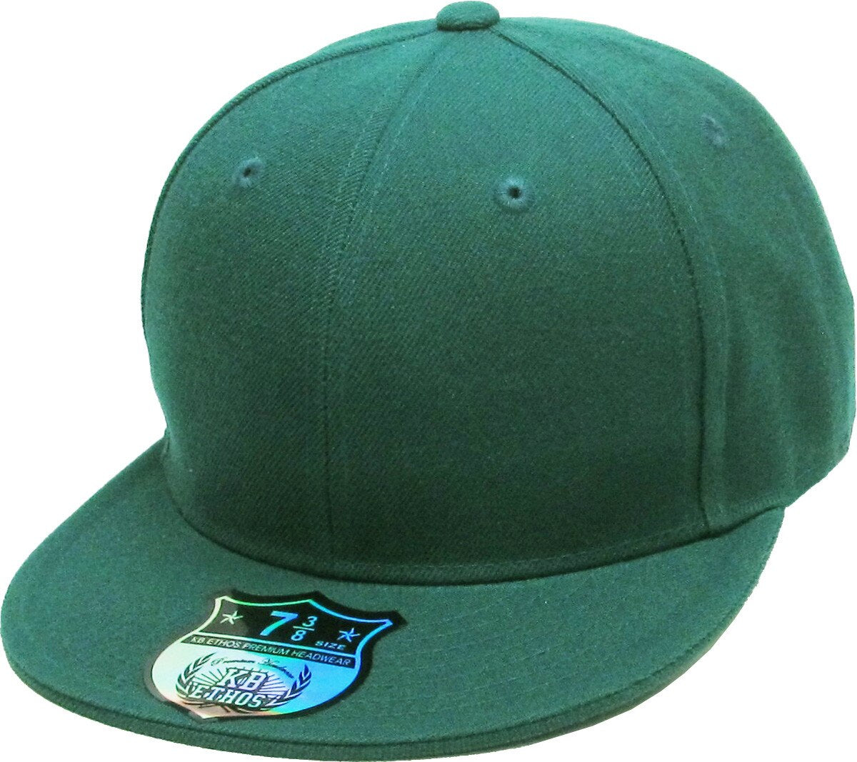 KBETHOS Original 6 Panel Flat Brim True-Fit Fitted Cap