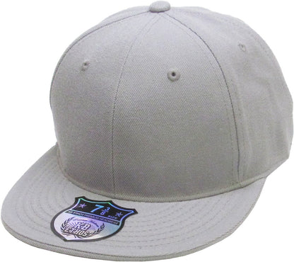 KBETHOS Original 6 Panel Flat Brim True-Fit Fitted Cap