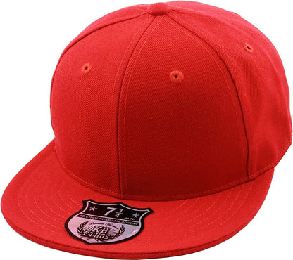 KBETHOS Original 6 Panel Flat Brim True-Fit Fitted Cap