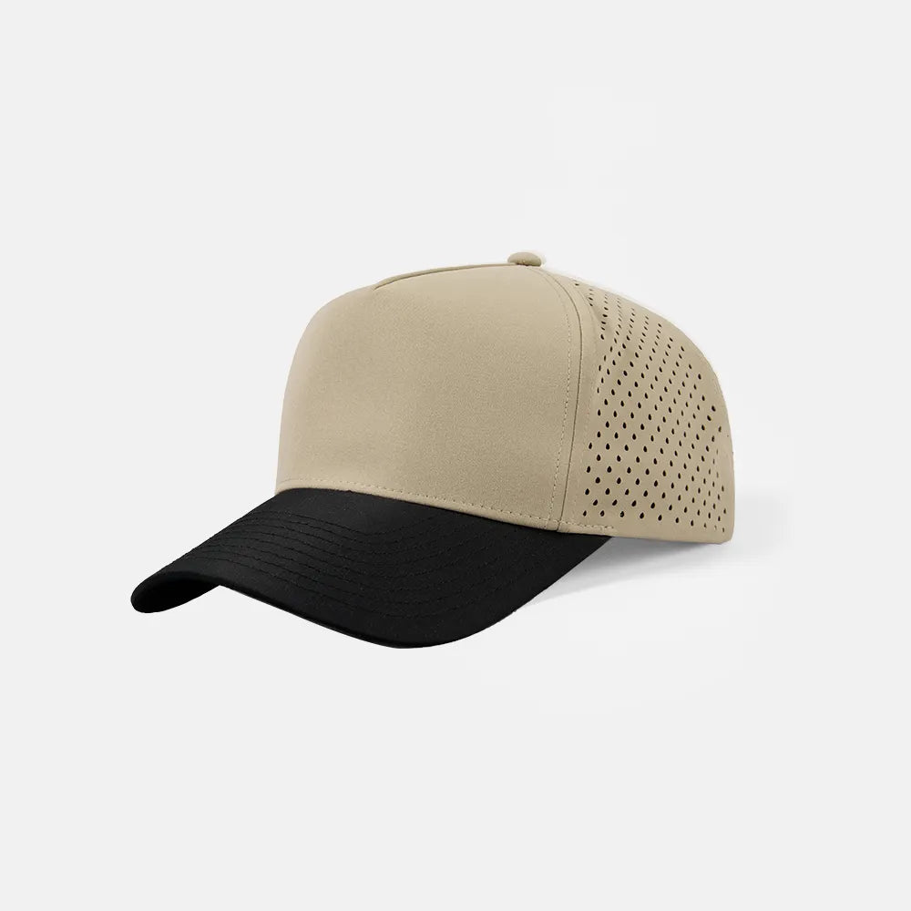Foremost Blank Laser Perforated 5 Panel Performance Snapback Golf Hat