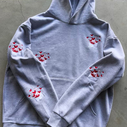 Custom Embroidered 5-Spot Logo Hoodie - Any logo Unisex